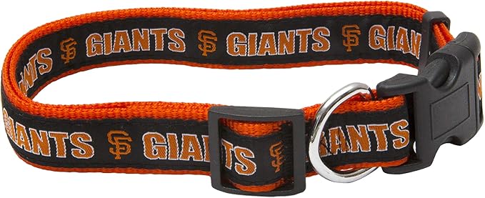 MLB San Francisco Giants Licensed PET COLLAR- Heavy-Duty, Strong, and Durable Dog Collar. Available in 29 Baseball Teams and 4 Sizes