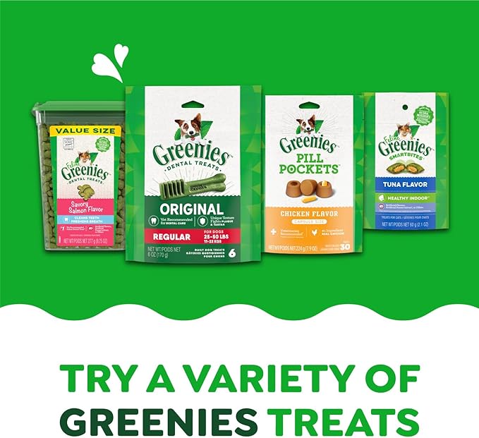 Greenies Original Petite Natural Dental Care Dog Treats, 72 oz. Pack (120 Treats)