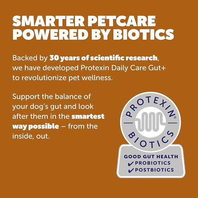 Daily Care Gut+ Wellness, 60 probiotic and postbiotic Dog Supplement Chews – Duck and Carrot Flavored