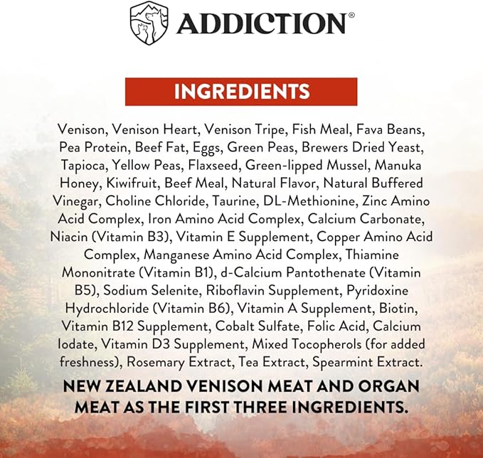 Addiction Wild Islands Forest Meat Premium Venison Recipe Dry Dog Food (4 Pound)