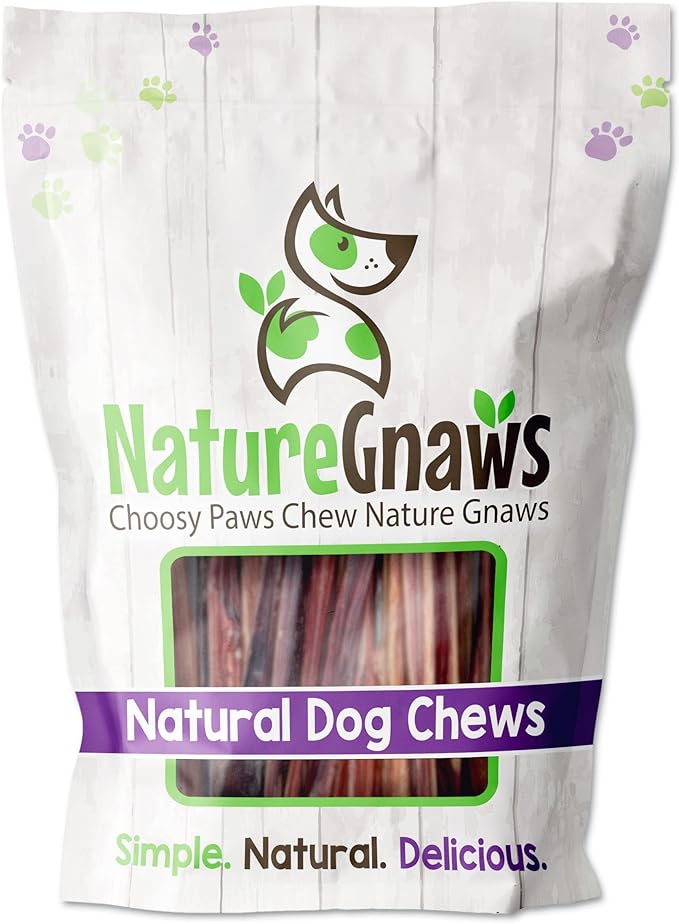 Nature Gnaws - Hide Sticks for Dogs - Premium Natural Beef Dental Bones - Long Lasting Dog Chew Treats for Aggressive Chewers - Puppy Training Reward