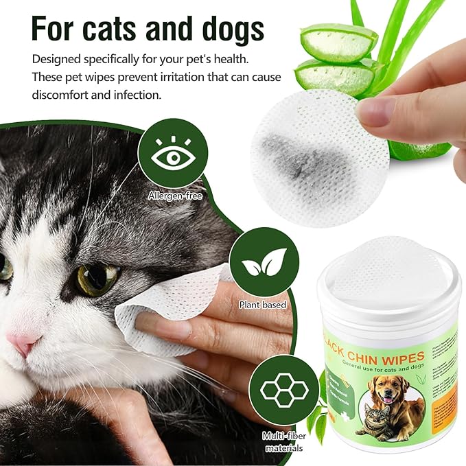 Pet Wipes for Dogs and Cats, -200 count-, Eye wipes for dogs, Grooming Wipes for Cat Chin, Unscented Soft pet wipes