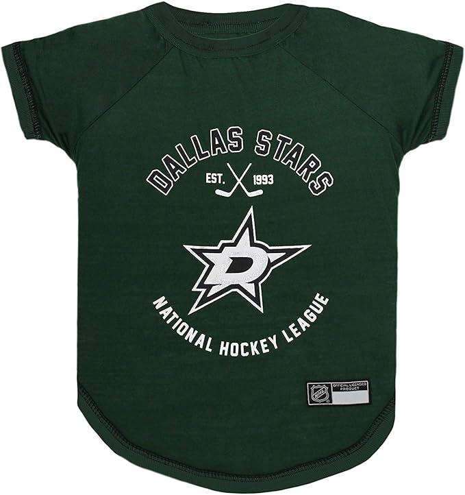 Pets First NHL Dallas Stars Tee Shirt for Dogs & Cats, Medium. - are You A Hockey Fan? Let Your Pet Be an NHL Fan Too!