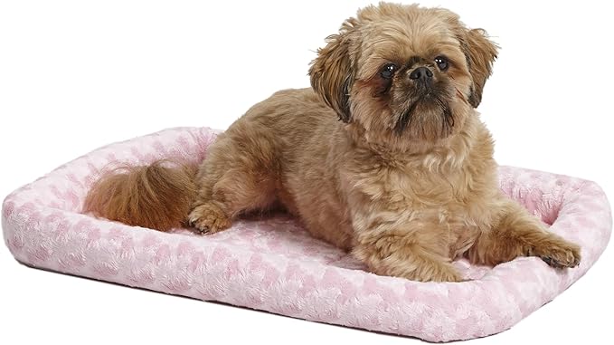MidWest Homes for Pets iCrate Dog Crate Starter Kit, 24-Inch Dog Crate Kit Ideal for Small Dog Breeds ( uo to 25 pounds) Includes Dog Crate, Pet Bed, 2 Dog Bowls & Dog Crate Cover (Pink), 1524PK-KIT