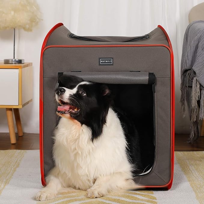 Petsfit Pop Up Dog Crates Kennel Carrier, Portable and Lightweight, Included Soft Mat and Carrying Case