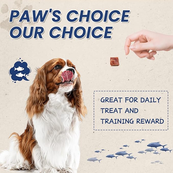 Dog Treats Training Rewards, Beef Cod Cubes, 1% Taurine Added, 12.5oz(355g), Rawhide Free, Grain Free, Low Fat Dog Training Rewards and Snacks, No Additives