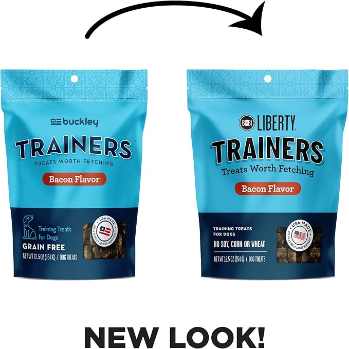 BIXBI Liberty Trainers, Bacon (12.5 oz, 1 Pouch) - Small Training Treats for Dogs - Low Calorie and Grain Free Dog Treats, Flavorful Pocket Size Healthy and All Natural Dog Treats