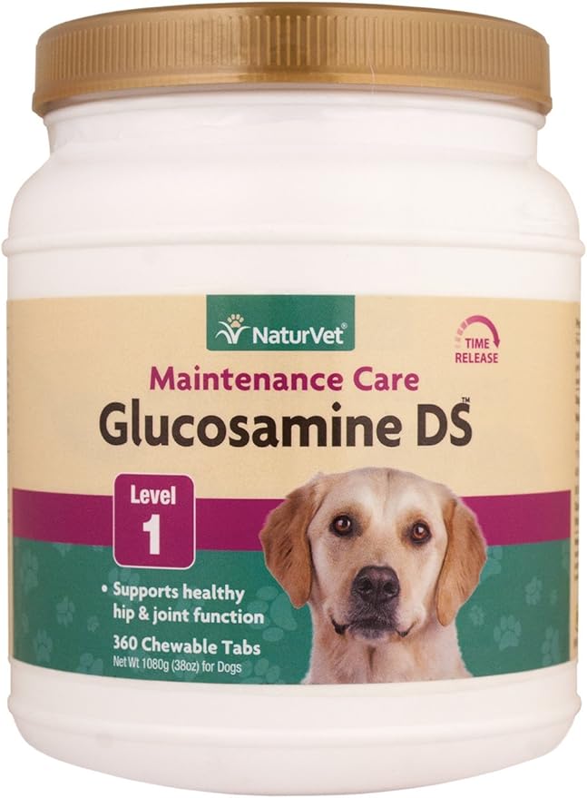 NaturVet 240 Count Glucosamine- DS with Glucosamine and Chondroitin Tablets for Dogs (360 Count)