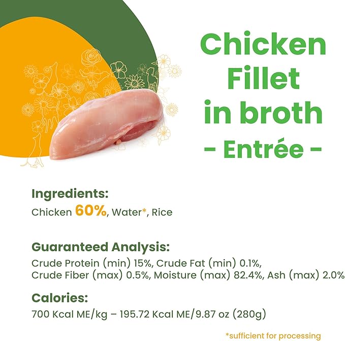 almo nature HQS Natural Wet Dog Food Chicken Fillet Entree in broth 9.87 oz (Pack of 12)