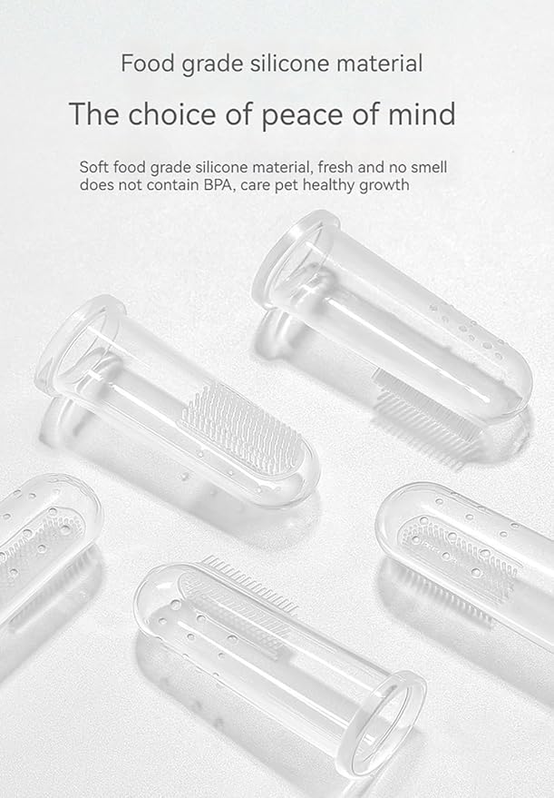 6 Units Pack Pet Finger Toothbrush for Dogs & Cats, Extra Soft Silicone Bristles Professional Dog Toothbrush & Cat Toothbrush, Easy Teeth Cleaning for Dog Dental Hygiene