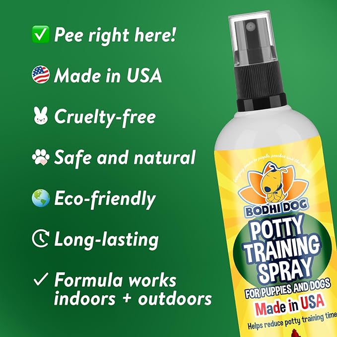 Bodhi Dog Potty Training Spray | Indoor Outdoor Potty Training Aid for Dogs & Puppies | Puppy Potty Training for Potty Pads | Made in USA (New Puppy Bundle)