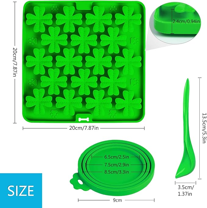 Lick Mat for Dogs Cats, Slow Feeder Pad, Dog Lick Mat, Food-Grade Silicone Treat Pad, Dry Wet Food Mat, Smell Training Slow Eating for Dogs and Cats, Boredom Anxiety Relief