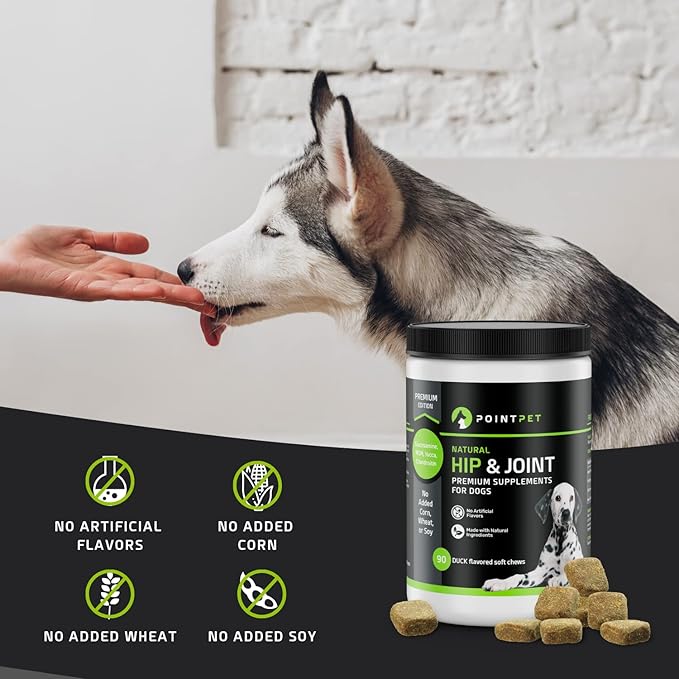Glucosamine for Dogs - Hip & Joint Supplement - Dog Mobility Soft Chews with Chondroitin & MSM - Dog Supplement with Omega 3, Vitamin C & E for Hips and Joints 120cnt