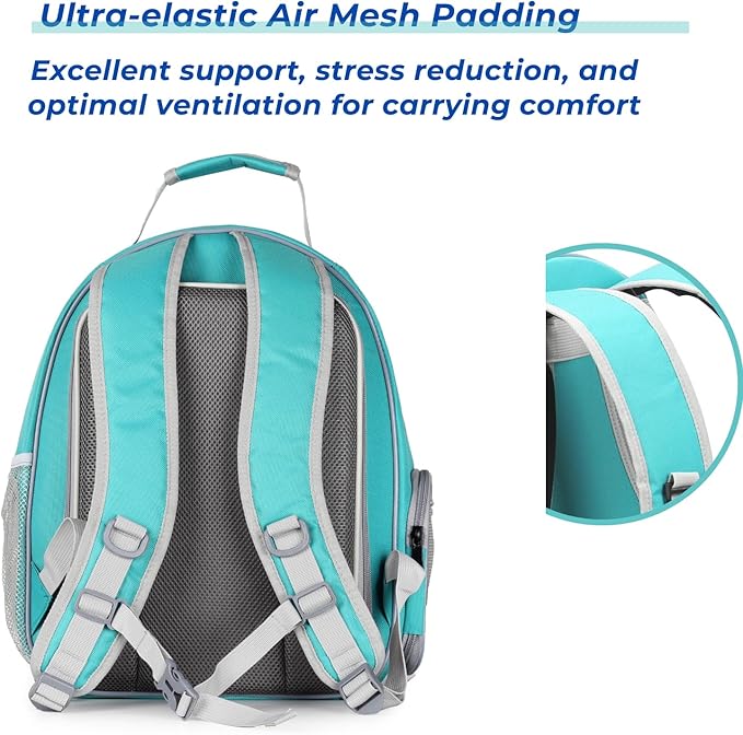 LOLLIMEOW Pet Carrier Backpack, Bubble Backpack Carrier, Cats and Puppies,Airline-Approved, Designed for Travel, Hiking, Walking & Outdoor Use (Dual Expandable-Green)