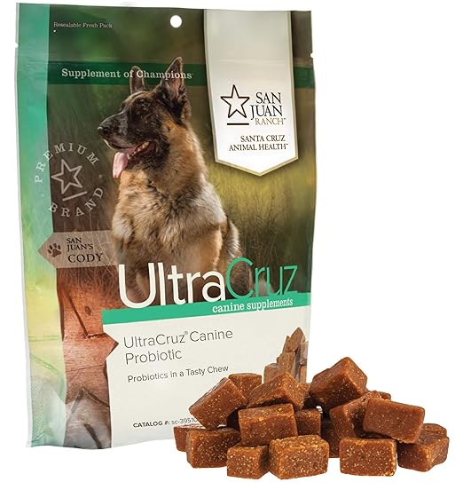 UltraCruz Canine Probiotic Supplement for Dogs, 120 Tasty Chews