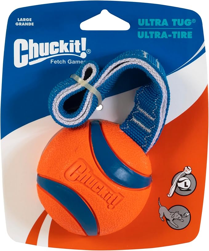 Chuckit Ultra Tug Dog Toy, Large Fetch and Dog Ball Tug Toy for Dogs 60-100 Pounds