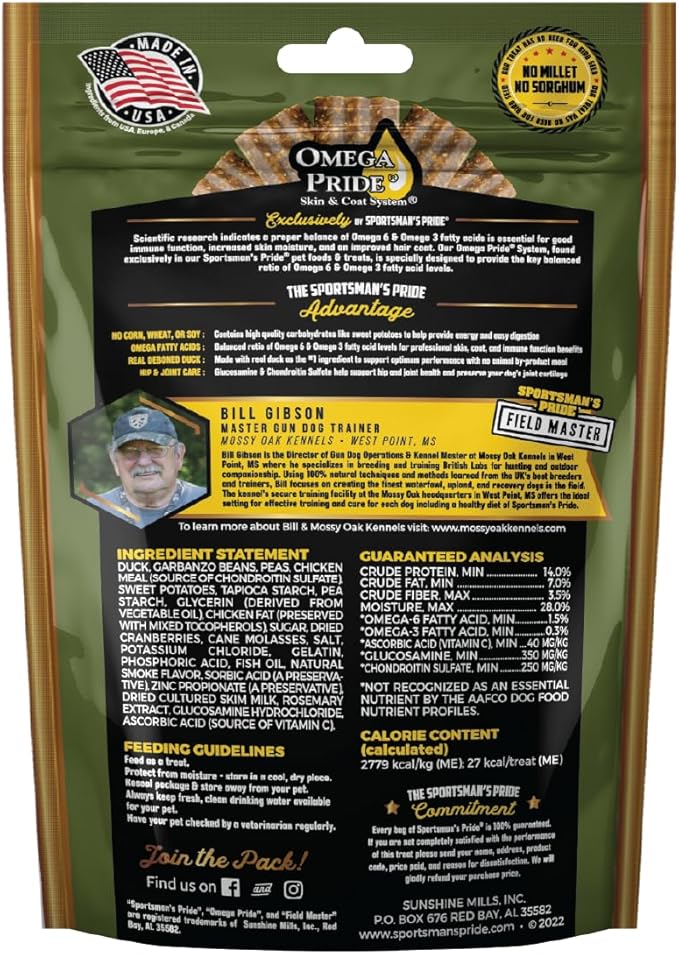 Field Master Active Hip & Joint Duck, Sweet Potato & Berry Recipe Grain-Free Jerky Bites Dog Treats, 5 oz.