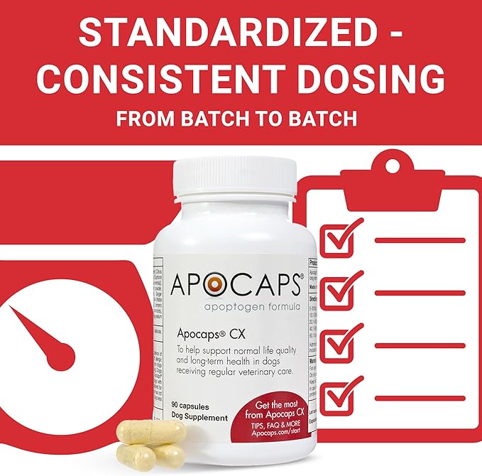 Apocaps CX Apoptogen for Dogs (Pack of 2 Boxes)- 90 Count Each