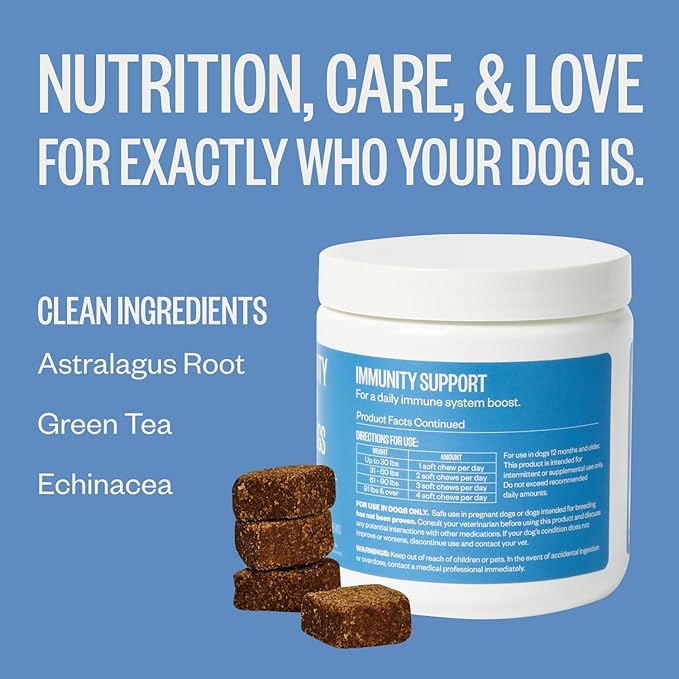 Ollie Dog Immunity Supplement - Immune Booster & Allergy Relief - 60 Count Appx.