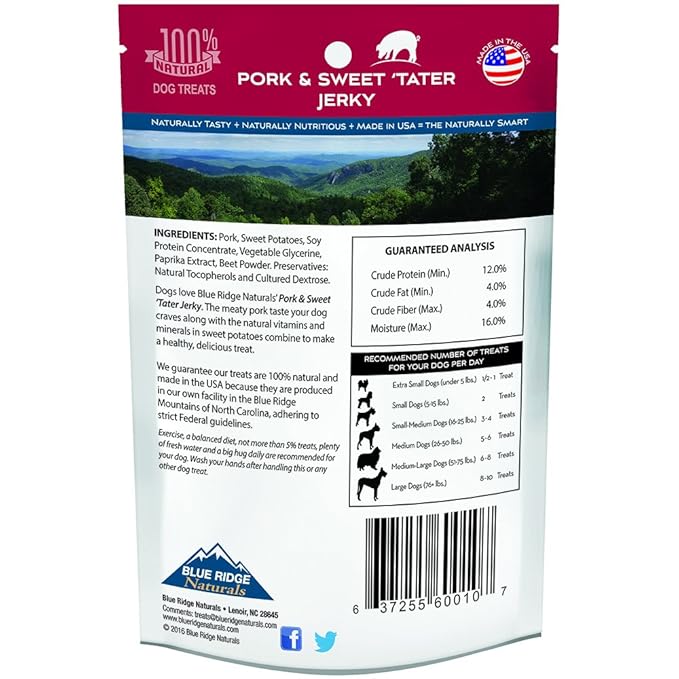 Blue Ridge Naturals (2-Pack) Pork and Sweet Potato Jerky - 12oz