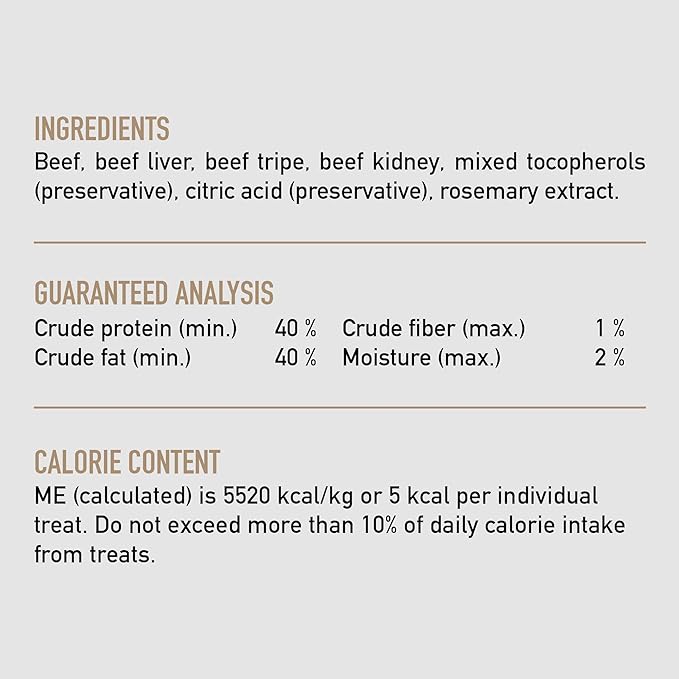 ORIJEN® Freeze Dried Dog Treats, Grain Free, High Protein, Raw Animal Ingredients, Ranch-Raised Beef, 3.25oz