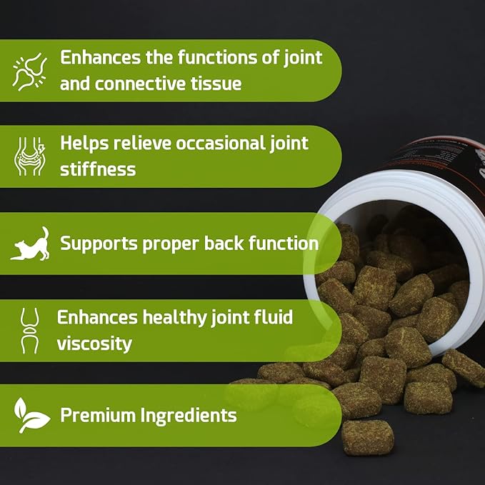 Glucosamine for Dogs - Hip & Joint Supplement - Dog Mobility Soft Chews with Chondroitin & MSM - Dog Supplement with Omega 3, Vitamin C & E for Hips and Joints 120cnt