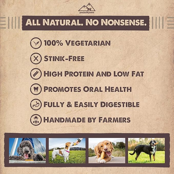 Yak Cheese Dog Treats - Natural Yak Chews from Himalayan Mountains - For Aggressive Chewers - Small, Value Pack 9 Chews - Grain Free, Lactose Free - Easily Digestible, Promotes Oral Health
