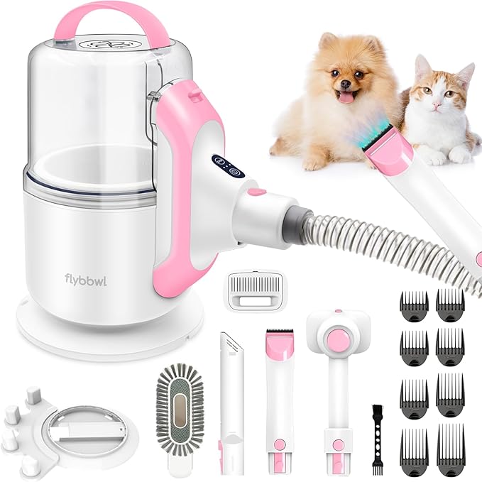 Pet Grooming Vacuum Hair: Dog Hair Grooming Kit - Professional Dog Vacuum - Deshedding Vac for Pet