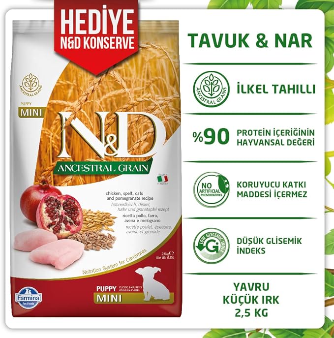 Natural And Delicious Chicken And Ancestral Low-Grain Puppy Formula Small Bites Dry Dog Food, 5.5-Pound