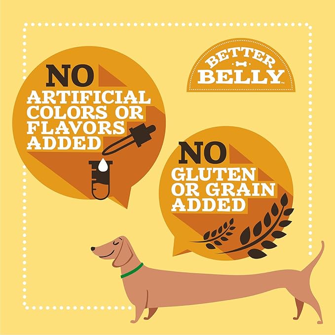 Better Belly Highly Digestible Rawhide Dental Chews, Treat Your Dog to a Chew with NO Artificial Colors or Flavors 4 Count (Pack of 1)