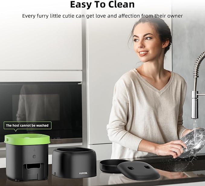 Automatic Cat Feeder WiFi - Easy to Clean 2L/4L WiFi Automatic Cat Feeder for Remote Feeding, Cat Food Dispenser with Lock Feature and Suitable Portion Size, Only 2.4GHz