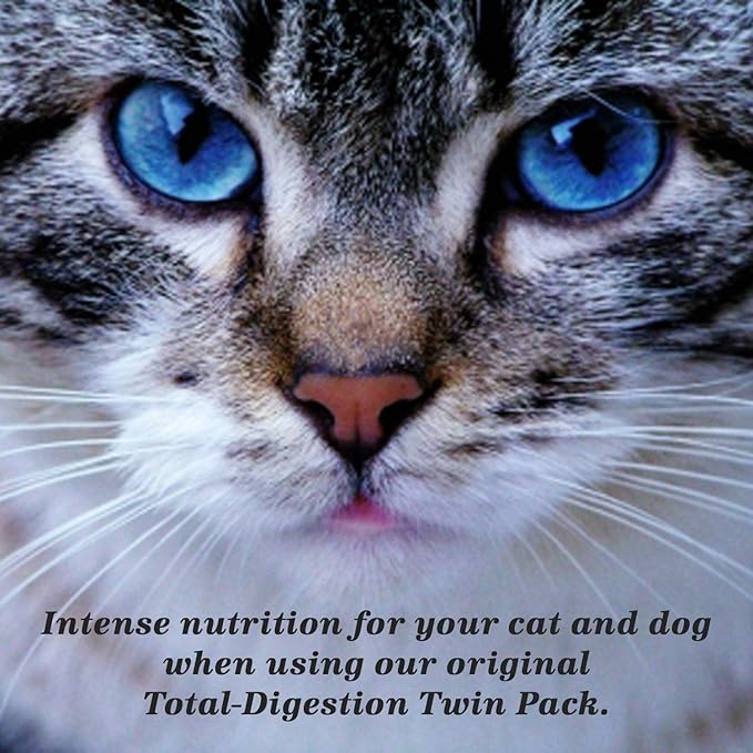Mini-Twin Pack 2.22oz Probiotics and Digestive Enzymes for cats and dogs. Smaller Size.