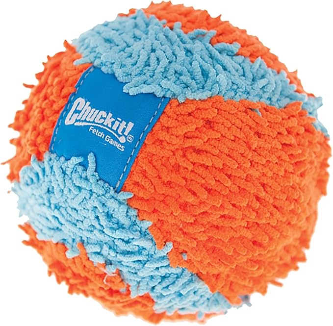 Chuckit! Kick Fetch Ball Dog Toy (6 Inch) and Chuckit! Indoor Fetch Ball Dog Toy (4.75 Inch), Orange and Blue
