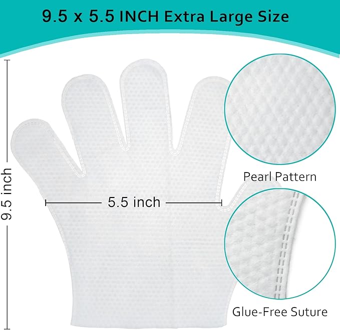 48 Pack Cleaning Glove for Dogs Cats and Pets Bathing Wipes Dry Cleaning Gloves Grooming Wipes Grooming for Dog and Cat Daily Care and Traveling
