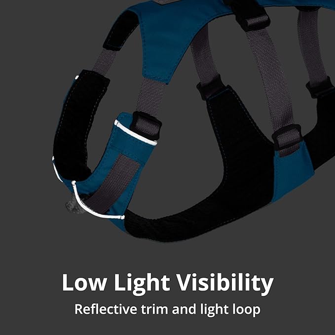 Ruffwear, Flagline Dog Harness, Lightweight and Reflective, No Pull Dog Lift Harness for Hiking, Running and Everyday Use, Granite Gray, Small