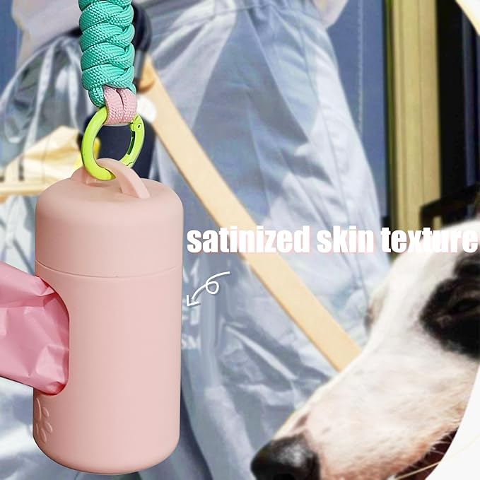 A&H ZIER Poop Bags Holder with Portable Colorful Lanyard, Soft-touch Dog Poop Bags Dispenser Dog Waste Bags, Compatible with any Dog Walking Accessories