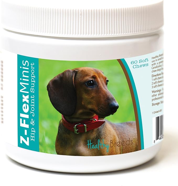 Healthy Breeds Dachshund Z-Flex Minis Hip and Joint Support Soft Chews 60 Count