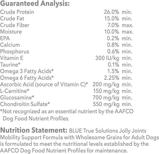 Blue Buffalo True Solutions Jolly Joints Natural Mobility Support Adult Dry Dog Food, Chicken 24-lb