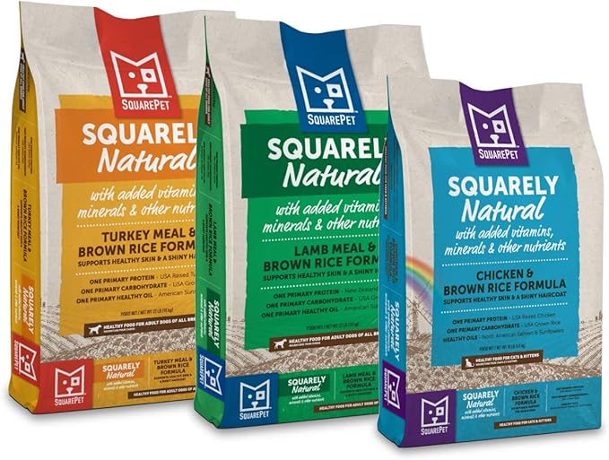 Squarely Natural Lamb Meal & Brown Rice Dry Dog Food 22lb (Green and Tan)