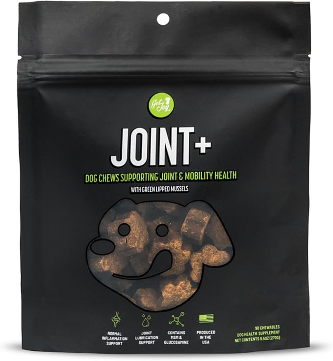 Joint+ Joint Care Dog Supplement Chews, 90 Soft Chews, Chicken Flavor, Supports Joint & Mobility Health, with Green Lipped Mussels, PhD Animal Nutritionist Formulated, Produced in USA