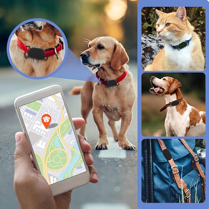 2 Pack Dog Collar Holder for SmartTag2, Waterproof Silicone Case for Pet Cat, Anti-Lost Scratch Resistant Protective Cover Accessory for Smart tag2 (Black,Grey)