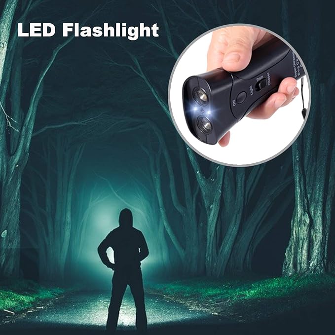 Dog Bark Deterrent,Handheld Dog Trainer and Bark Control Device with Led Light and Wrist Strap,Dog Training Tool for Safe Use Indoor Outdoor