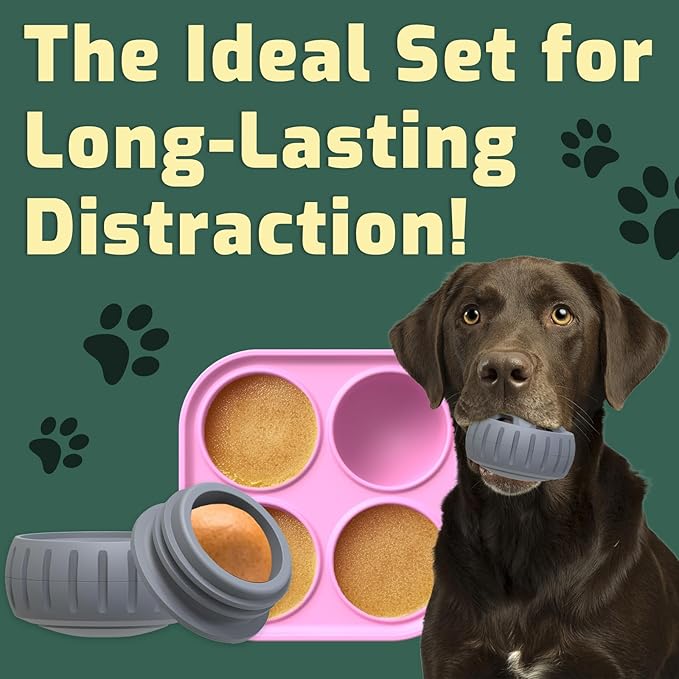 Dog Toy, Dogs Toys to Keep Them Busy, Medium Large Dogs Frozen Treat Toy Holder Treat Dispensing Refillable Homemade Freezable Dog Food, Fillable Rubber Dog Toys
