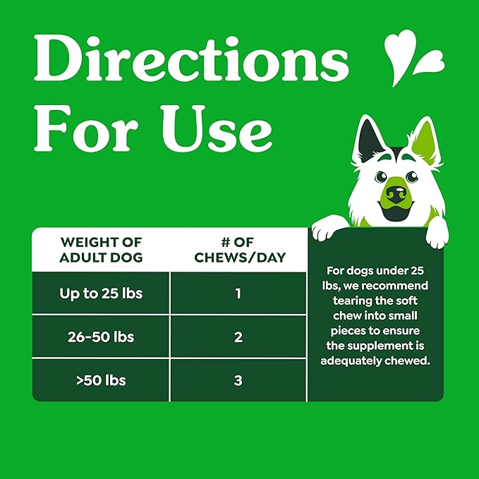 Greenies Supplements Hip and Joint Supplements for Dogs, Chicken Flavor, 80 Count Soft Chews Dog Joint Supplements, 16.2 oz.