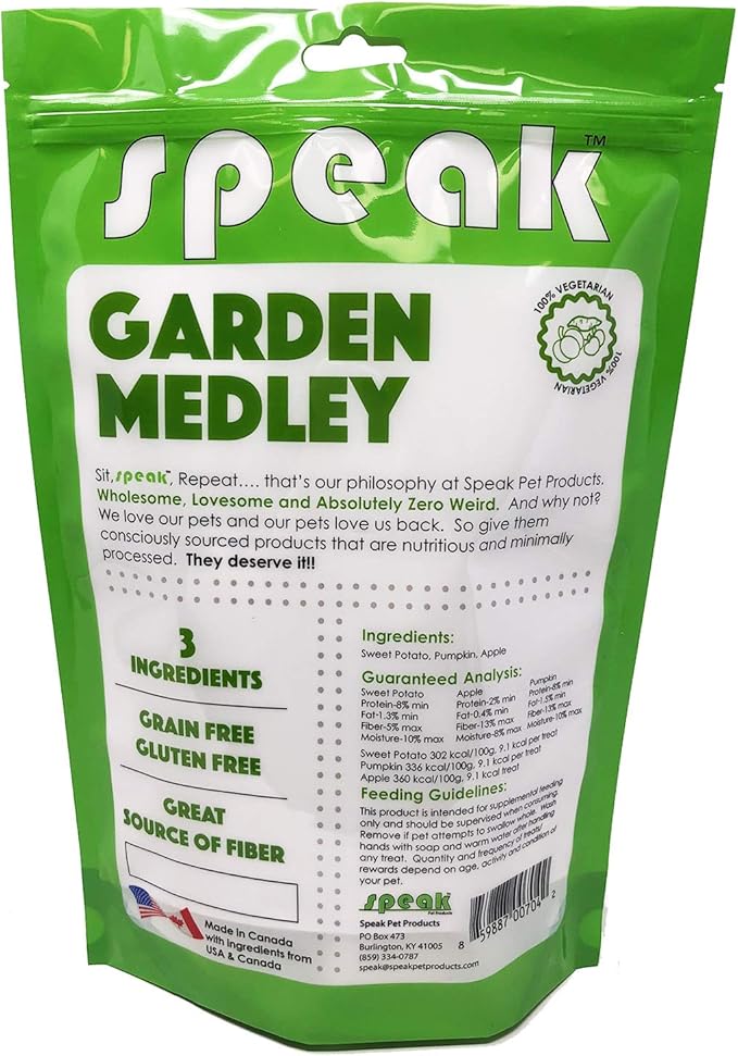 Fruit and Veggie Treats, Natural Gluten and Grain Free Low Calorie Garden Medley Chews, Perfect for Dogs, 12 Ounces