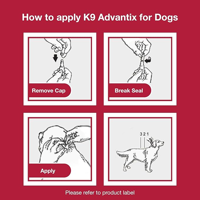 K9 Advantix Flea, Tick & Mosquito Prevention for Dogs 21-55 lbs. | Flea Drops for Large Dogs | Apply Monthly | 2 Treatments