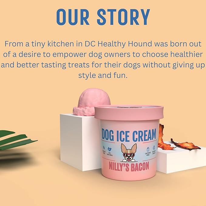 Dog Ice Cream Mix - Healthy Dog Treats- Dog Ice Cream Birthday (Bacon)