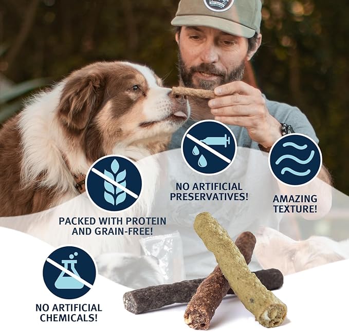 Mon Ami Variety Dog Treats Meat Sticks for Dogs with Farm Fresh Vegetables – Human Grade Dog Treats with Superfoods - Training Treats for Dogs - Healthy Dog Treats for Small, Medium and Large Dogs