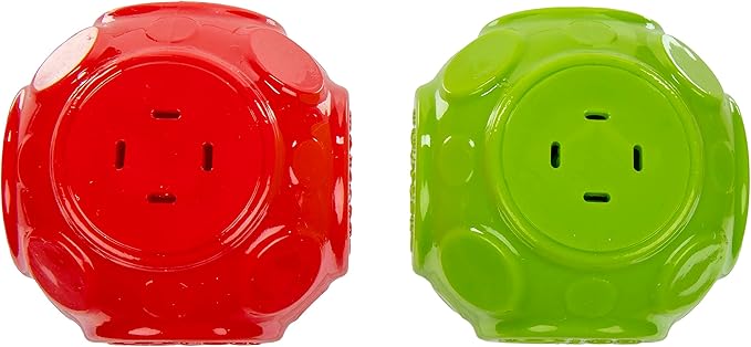 goDog (Set of 2 Holiday Collection Silent Squeak Ball Dog Toys, Ultrasonic Squeaker - Set of 2, Green & Red