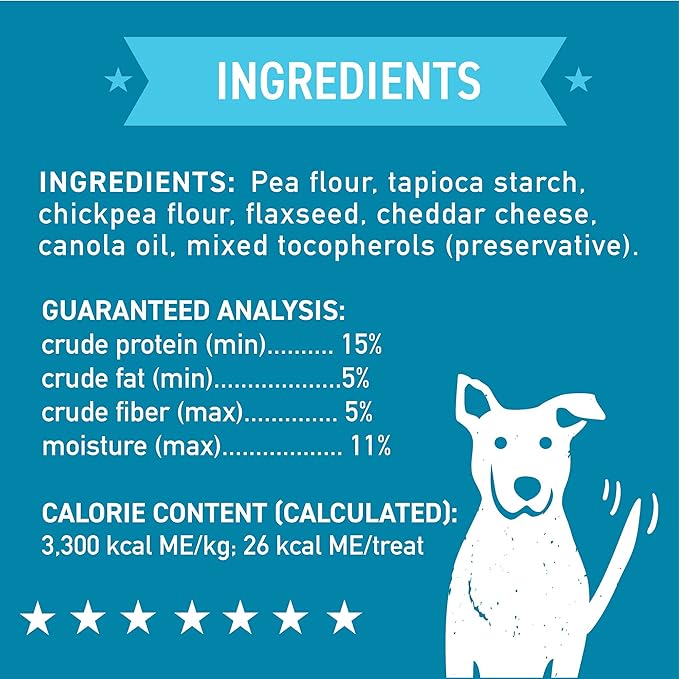 Cloud Star Corp, Wag More Bark Less Oven-Baked Grain Free Smooth Aged Cheddar Dog Biscuits